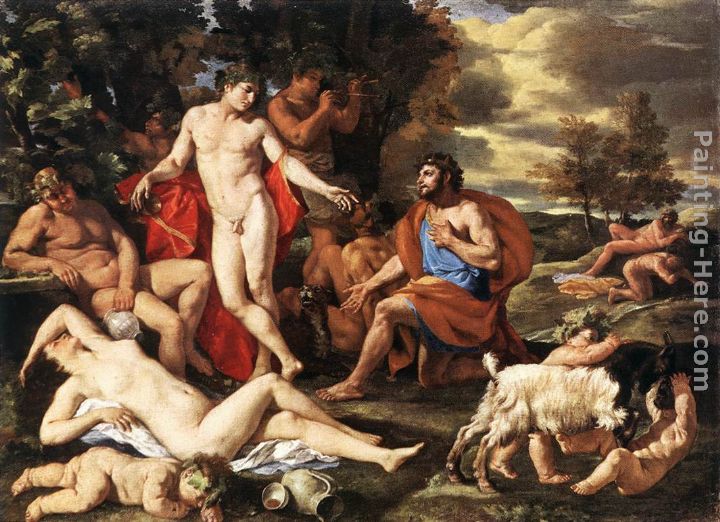 Midas and Bacchus painting - Nicolas Poussin Midas and Bacchus art painting